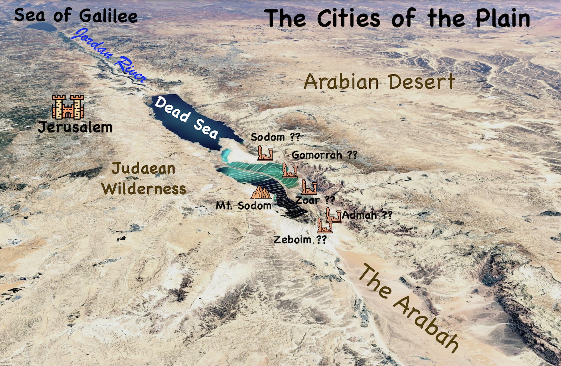 Sodom and Gomorrah and the cities of the Plain.